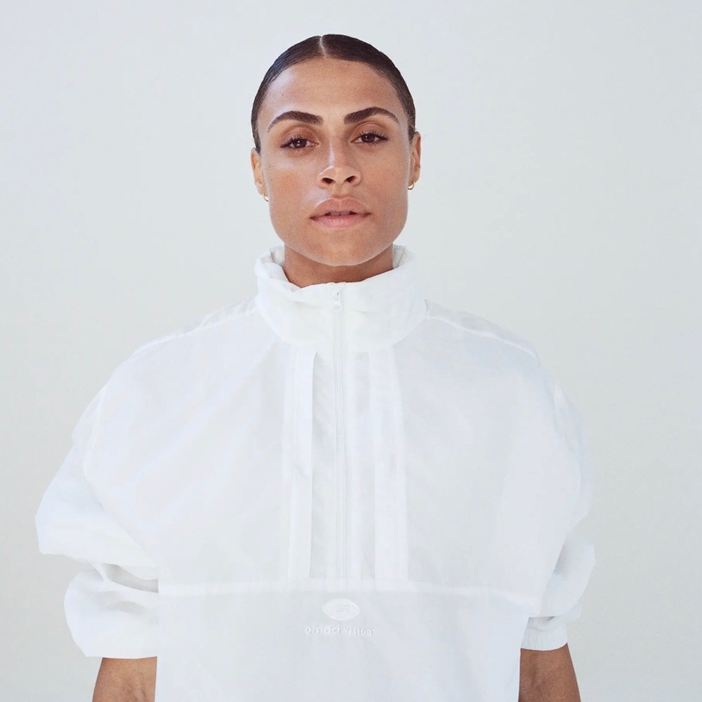 District Vision x New Balance White Women's Windbreaker